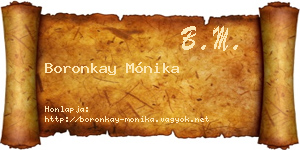 Boronkay Mónika névjegykártya