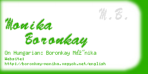 monika boronkay business card